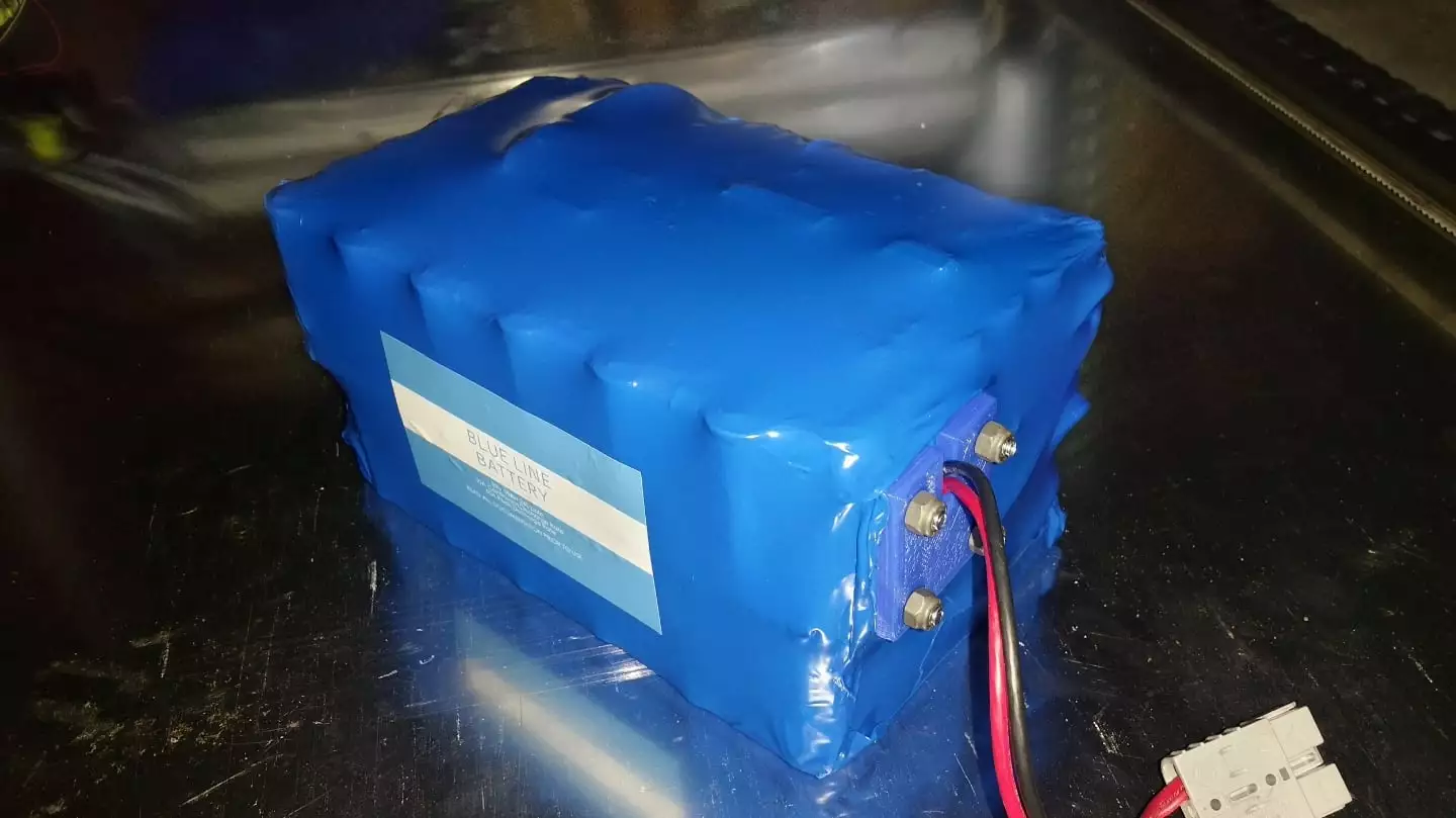 The new 88v Li-Mn Blue Line battery used in the Mark 5 Super