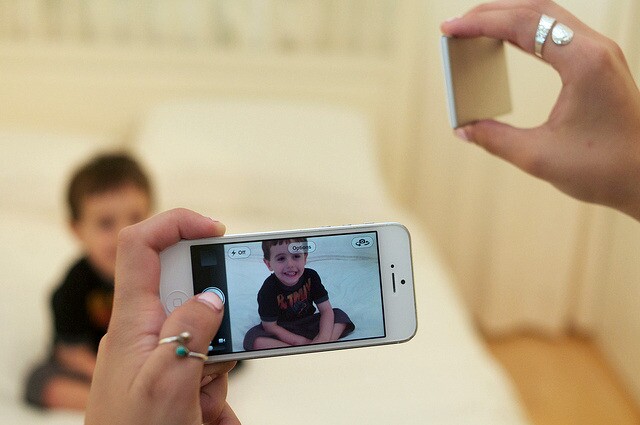 Taking a photo with Nova