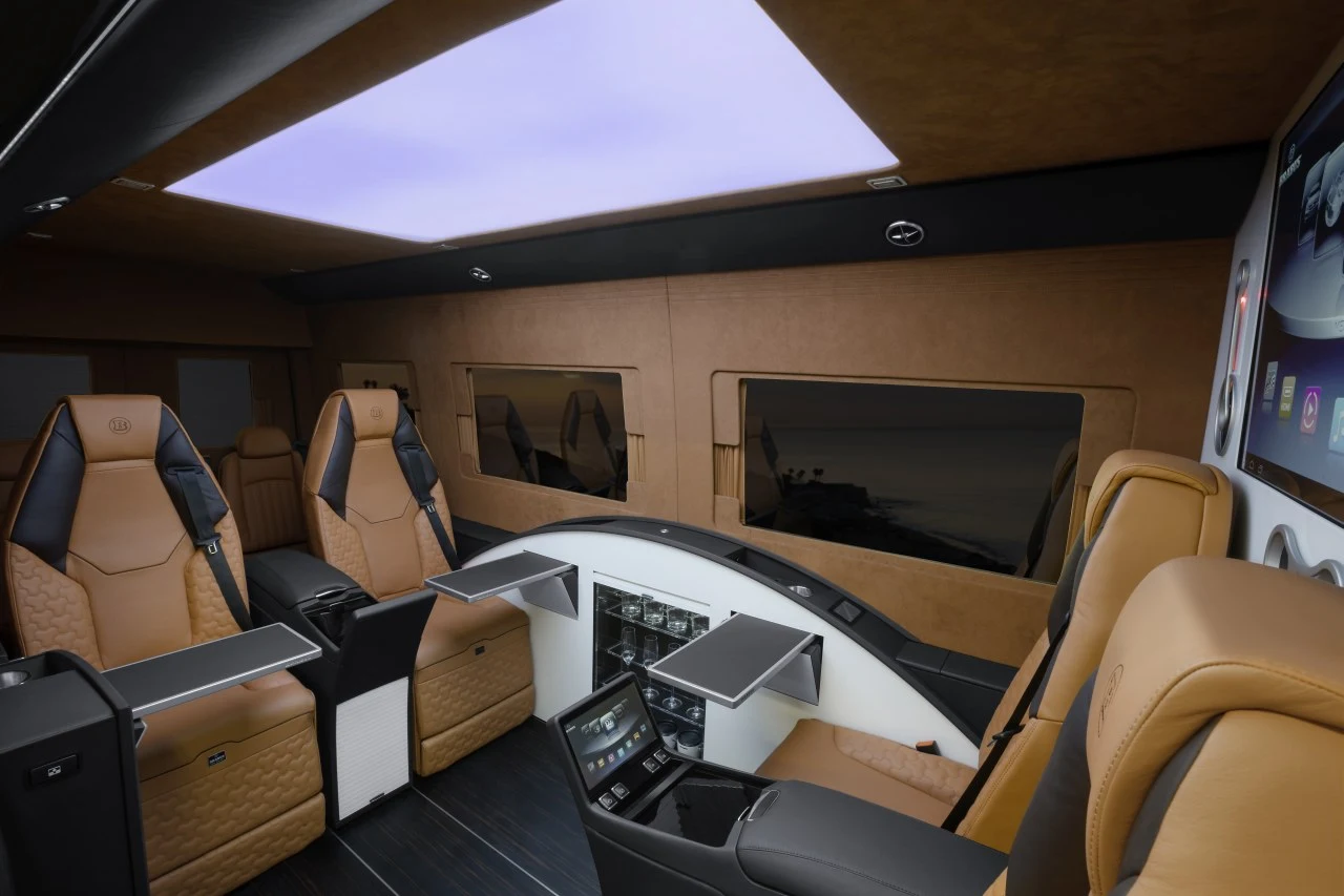The Brabus is equipped to work, drink, sleep and play