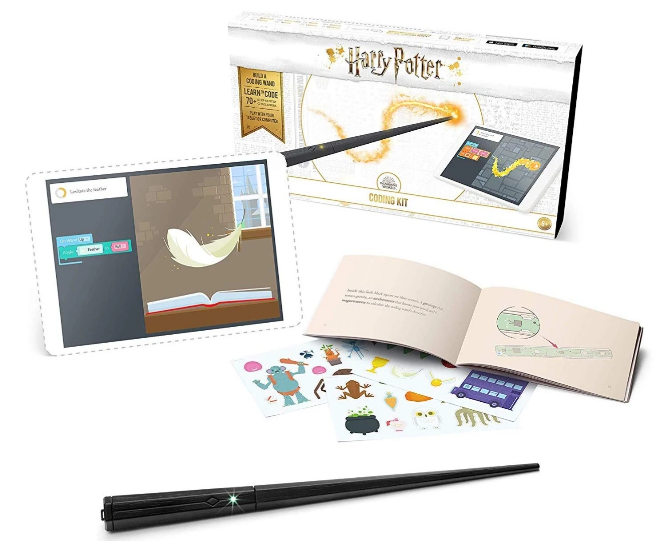 The Harry Potter Kano Coding Kit is a programmable wand that works with an app