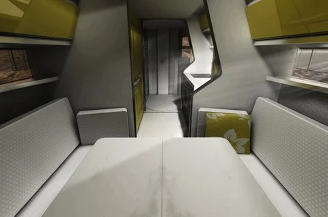 Odorico Pordenone expandable trailer by Jakub Novak - the bedroom