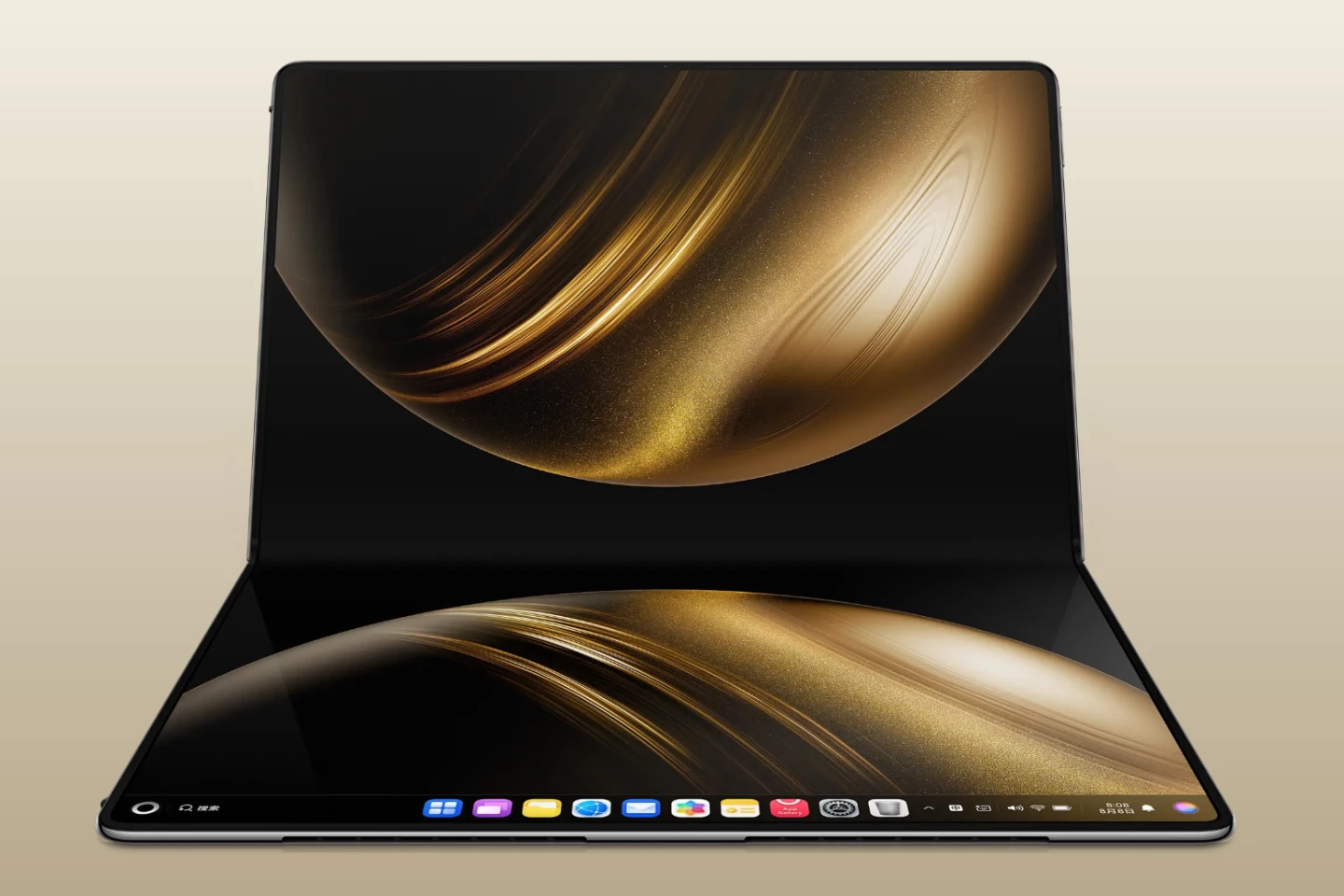 The MateBook Fold opens up to reveal a massive 18-inch OLED display