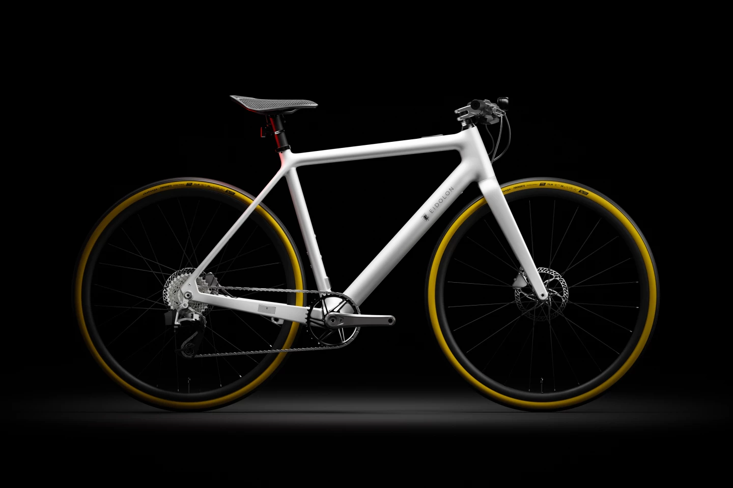 The gorgeous carbon frame comes in gray or black as standard, but custom colors can be optioned for a more personal look