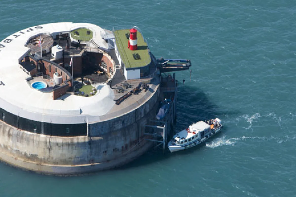 Located one mile out to sea from Portsmouth Harbor, UK, the 134 year old Spitbank Fort has been transformed into a luxury hotel