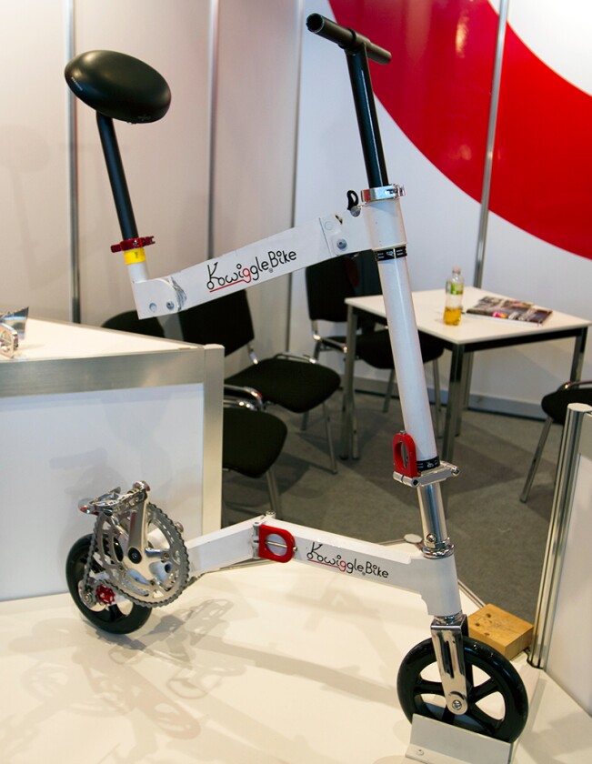 The Kwiggle Bike ready for riding