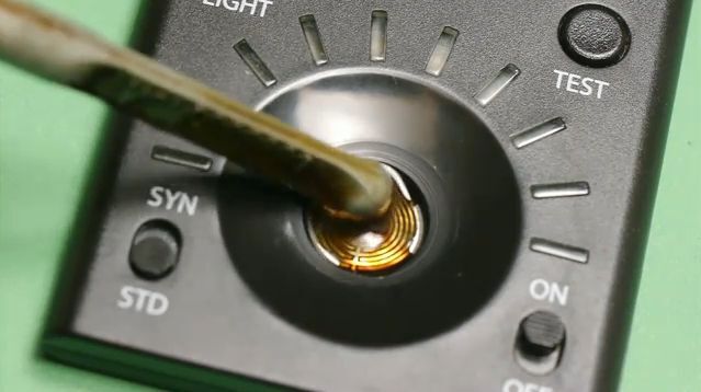 The Lubricheck analyzes the capacitive and resistive properties of engine oil samples, to determine if an oil change is needed