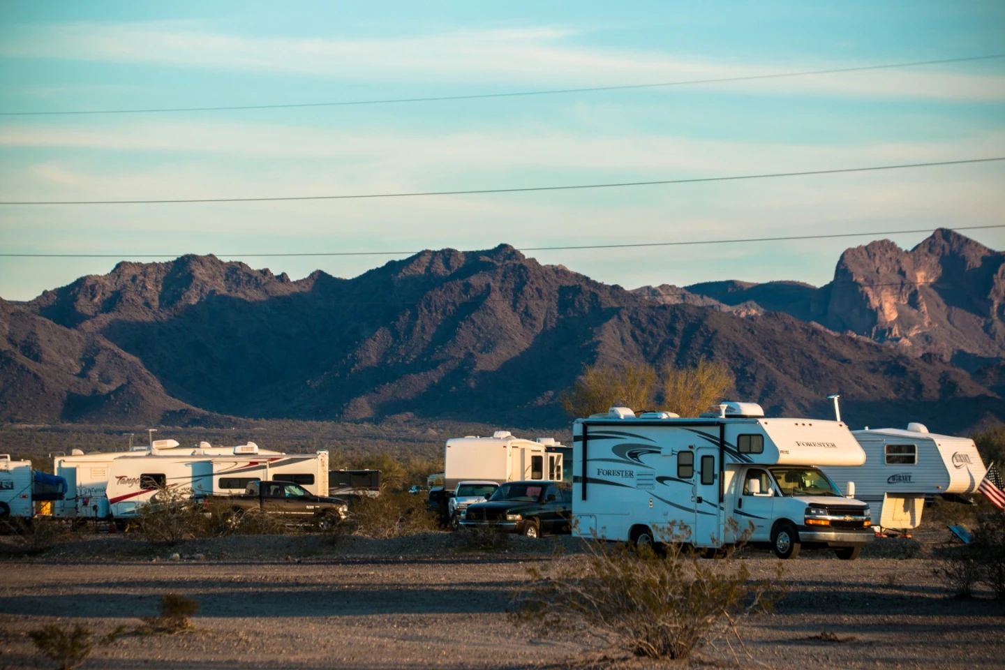 There are hundreds of miles of open BLM land where we you're free to camp