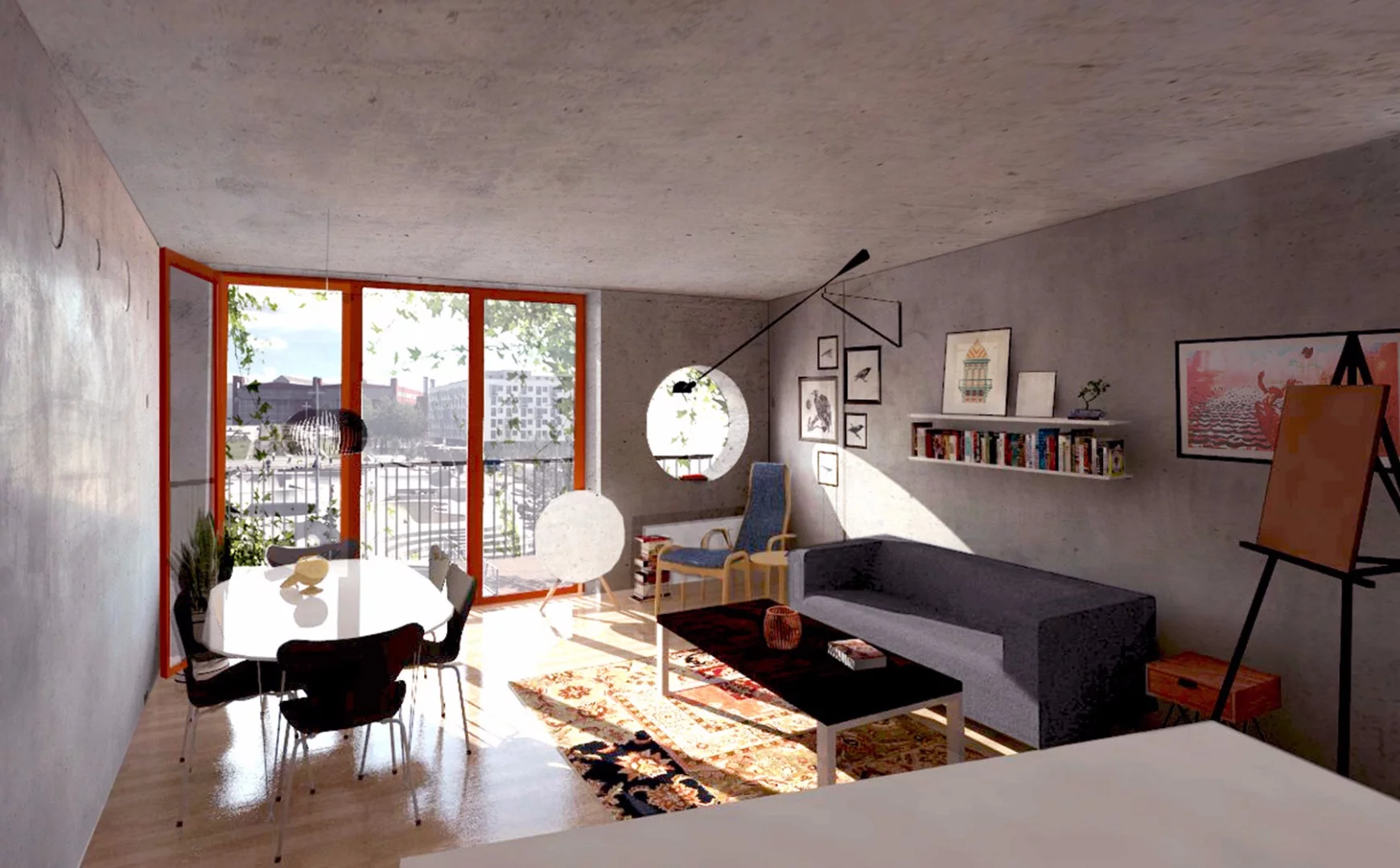 Surfaces are designed to be durable and easily cleaned
