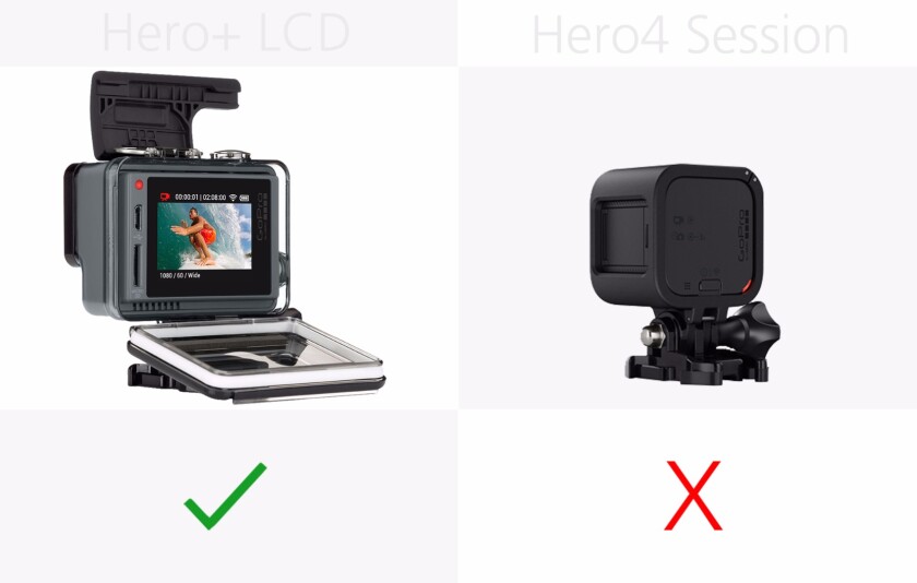 GoPro Hero+LCD and GoPro Hero4 Session touchscreen