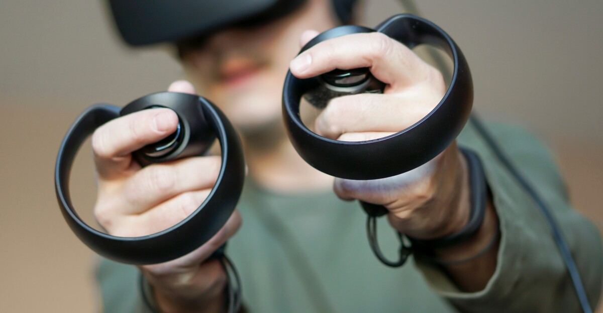 The Oculus Touch controls, which "give you hands" in virtual reality