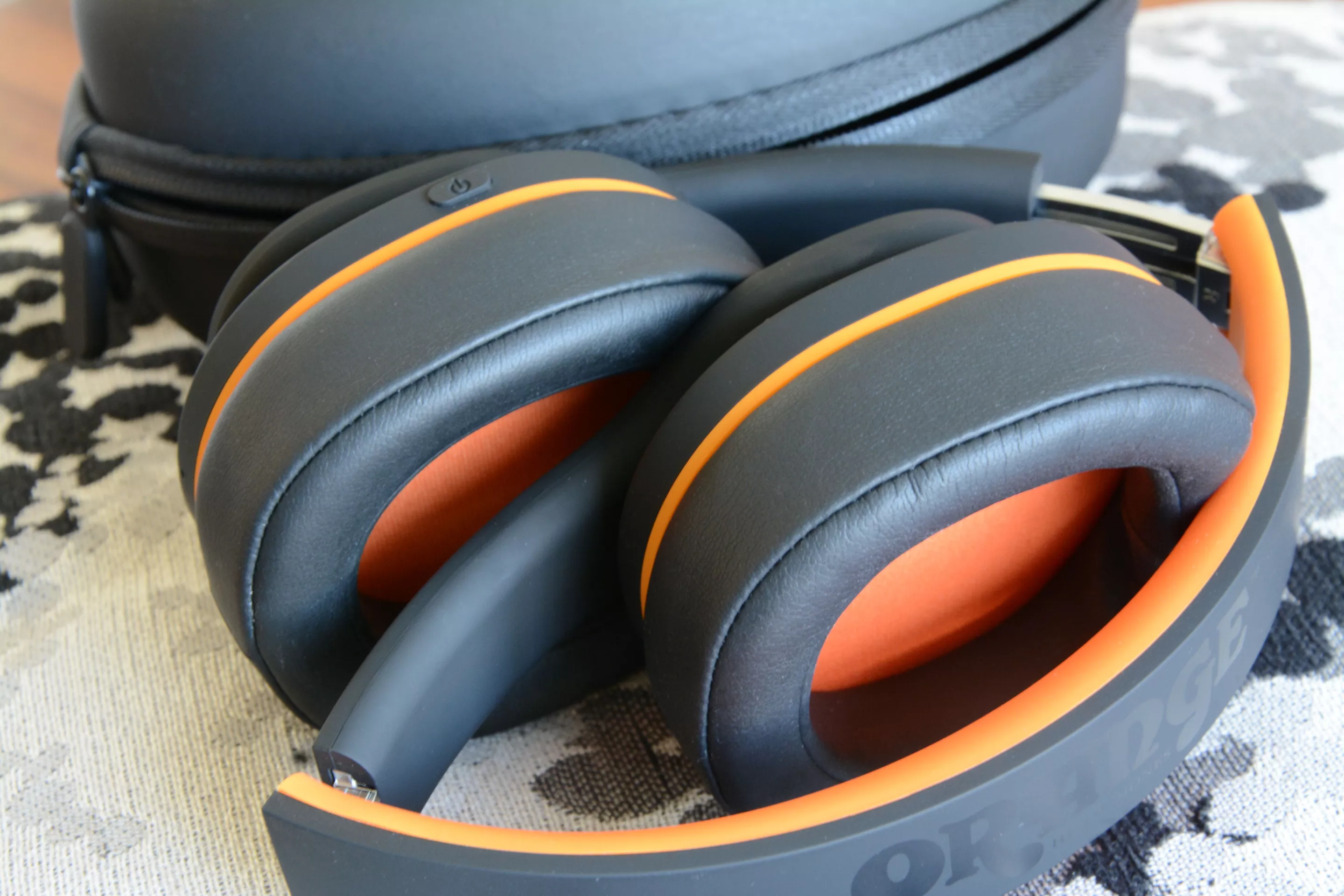 The headphones fold down for transport in an included hard case
