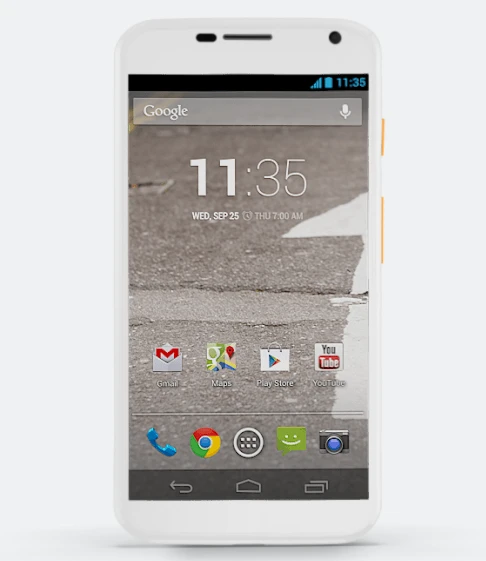 Our customized "Gizmag Moto X" from the front