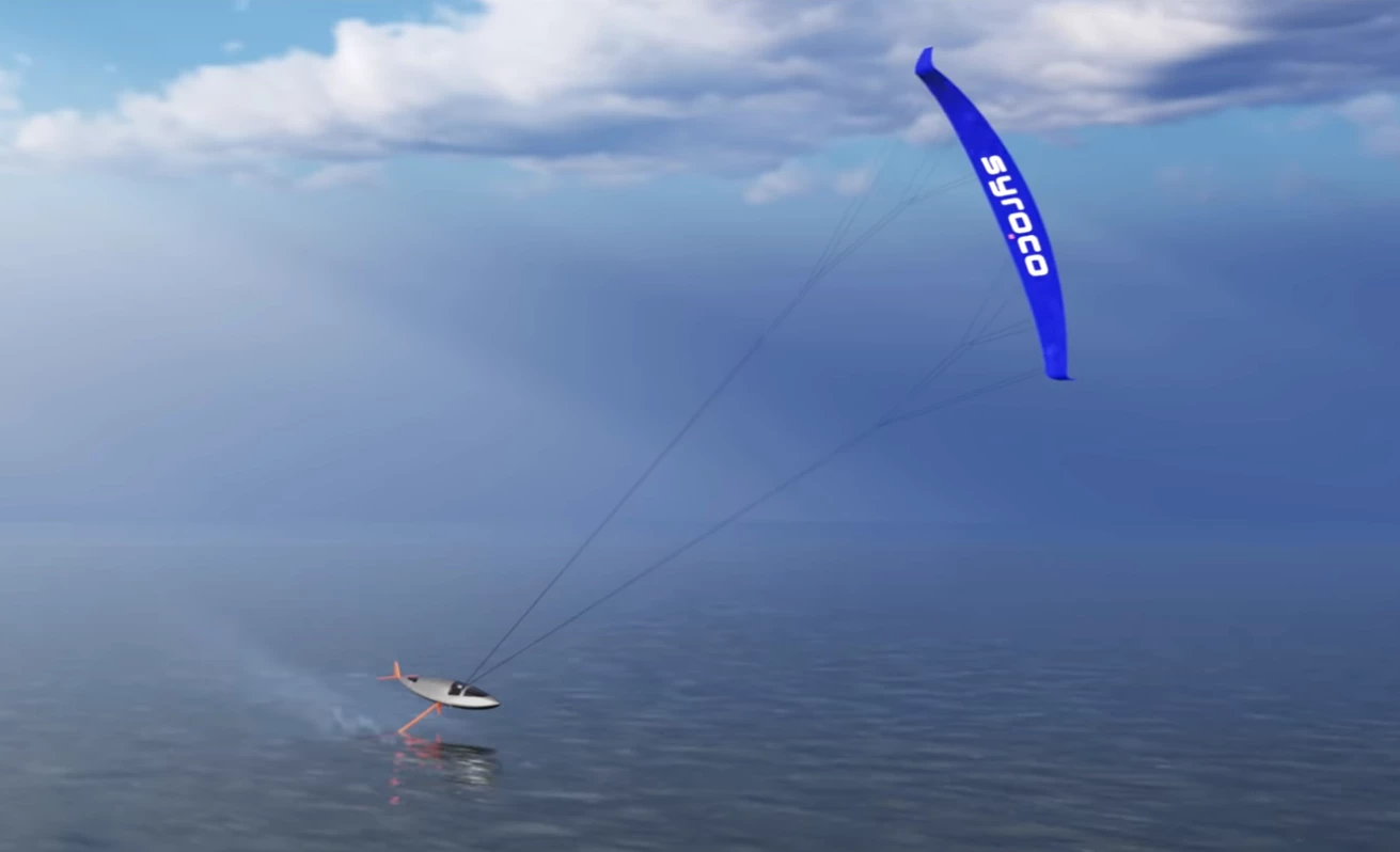 The Syroco Speedcraft is a weightless boat design balancing forces between a huge sail and a single hydrofoil