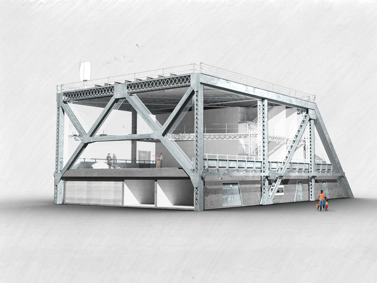 A render of how the rear of the house could look