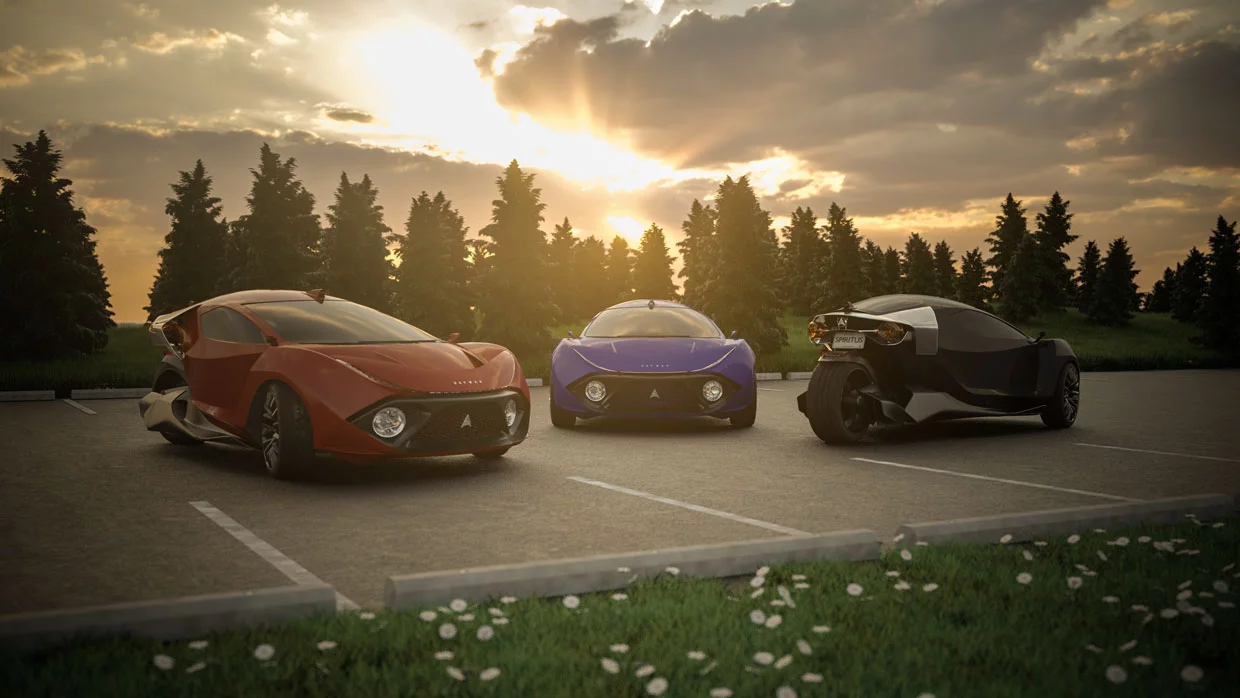 Daymak plans to begin production of its Spiritus electric three-wheeler in 2023