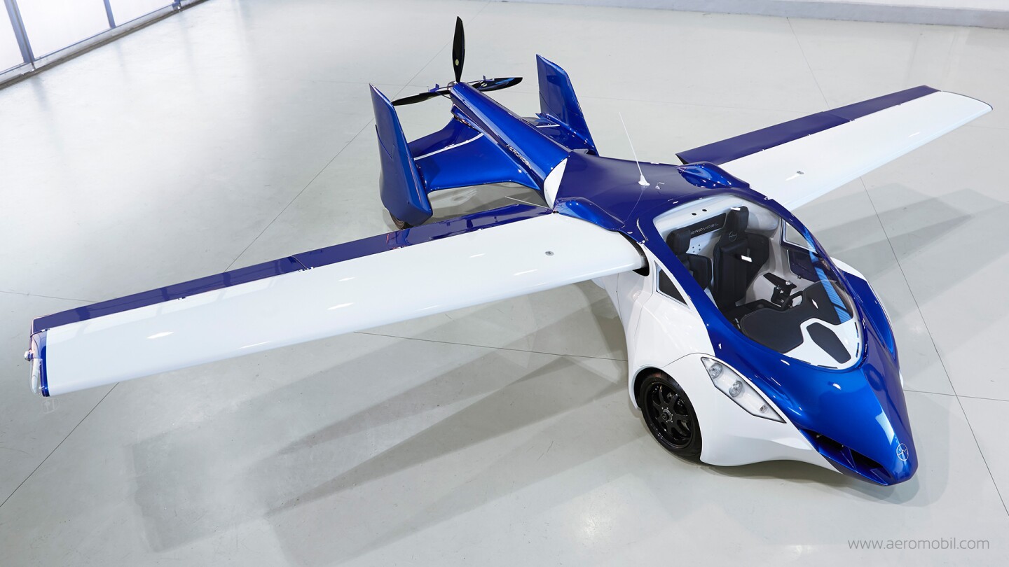 AeroMobil's 3.0 prototype: wings fold out at the touch of a button when it's time to enter flight mode