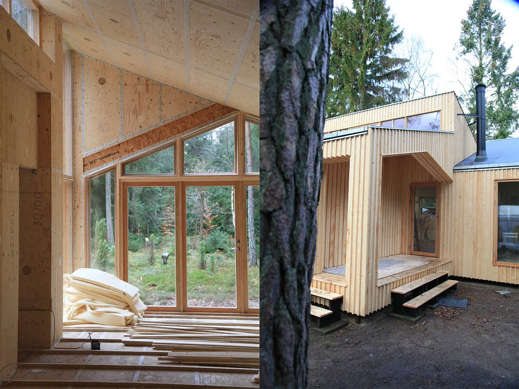 Villa Asserbo was built from 800 sheets of sustainable plywood