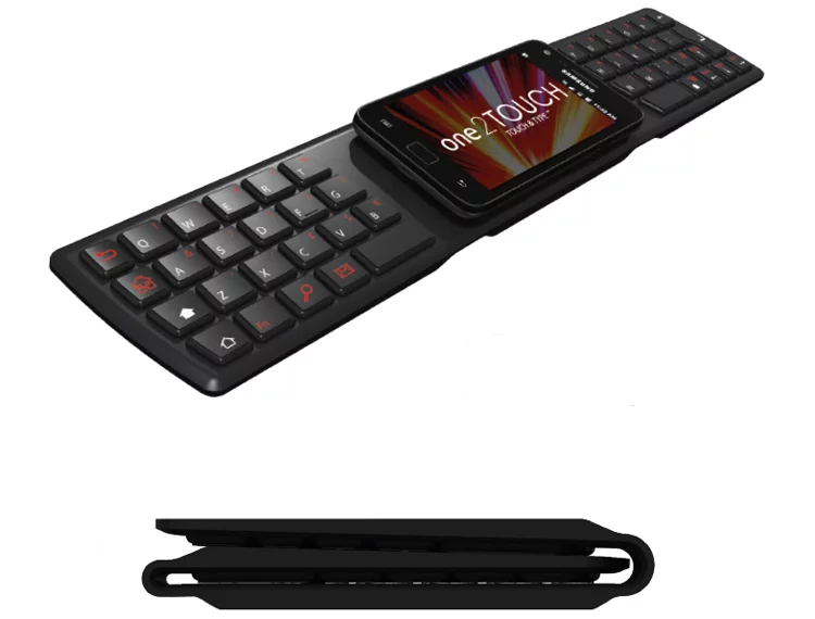 When not in use the keyboard folds into a pocketable size