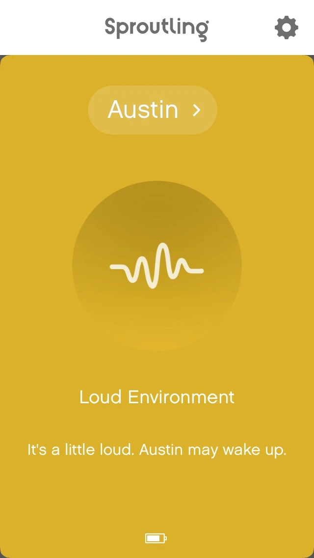 The wireless charger also acts a room monitor, sensing ambient temperature and sound, and advising if the room is too loud for the baby to sleep