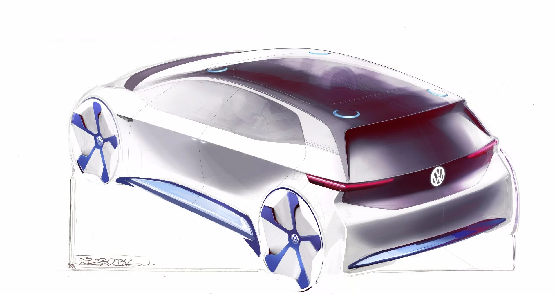 The Volkswagen ID concept sketch
