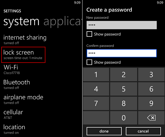 Creating a password for your phone will ensure it's secure