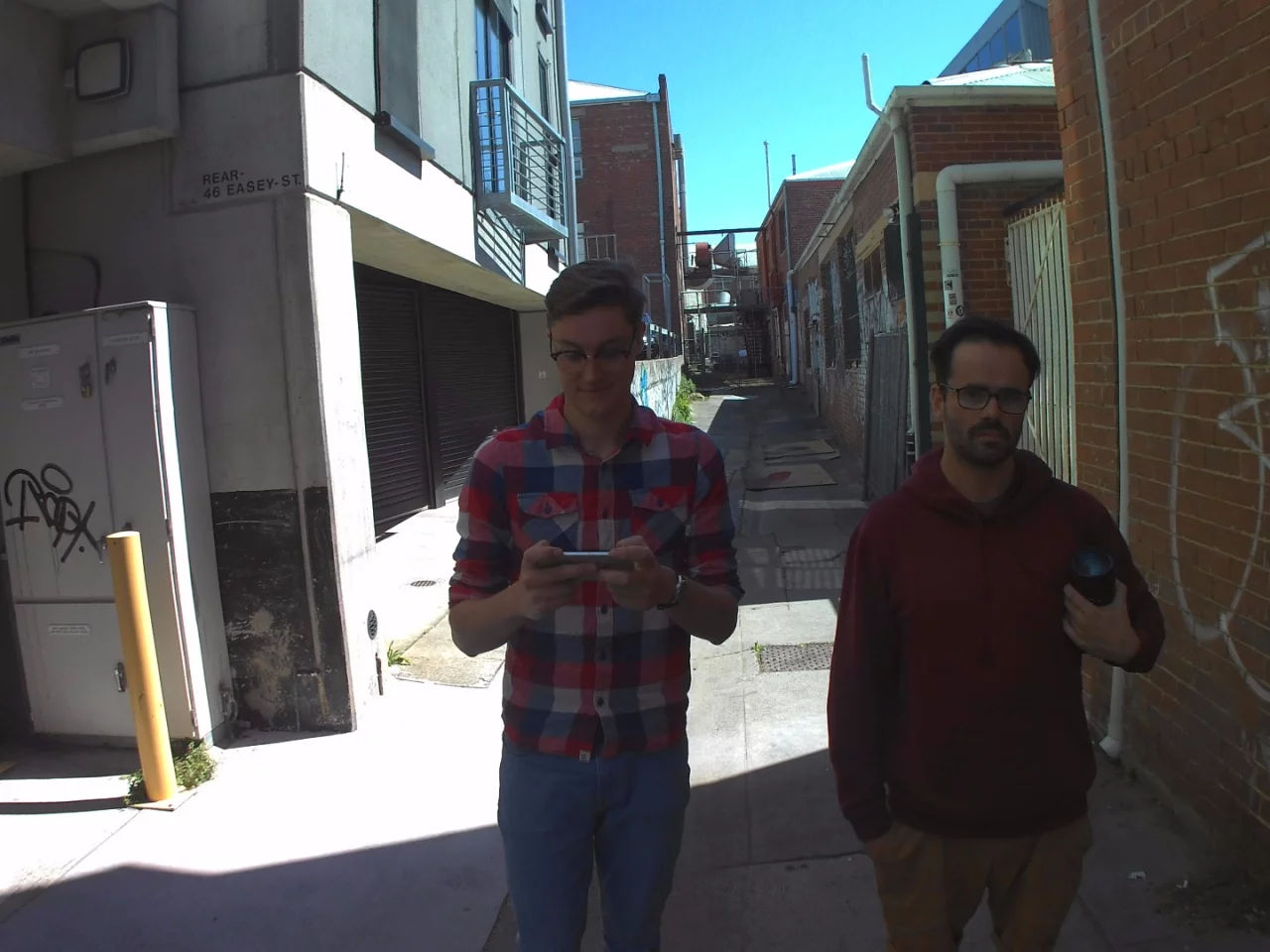 A selfie taken with the camera on the Moment