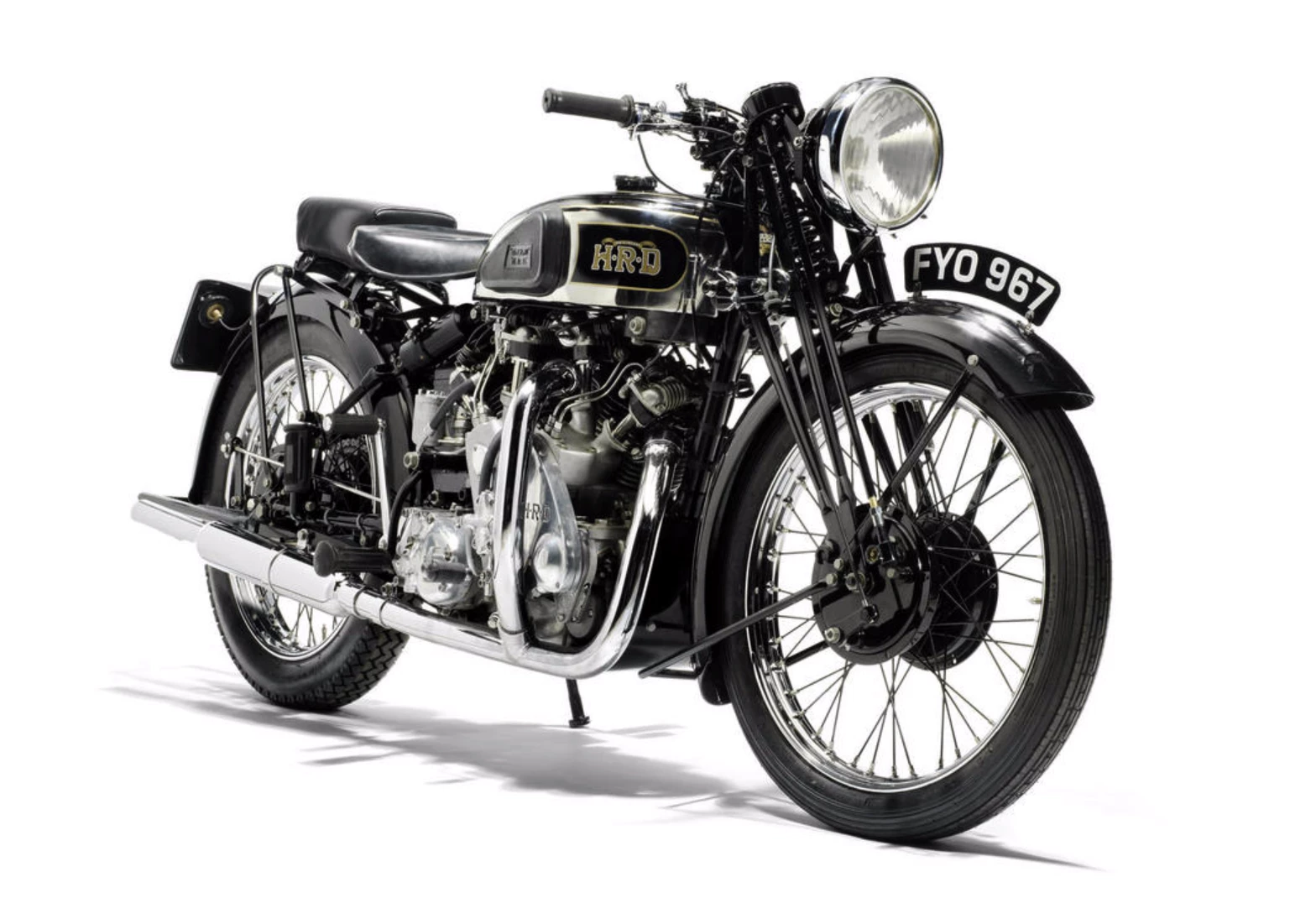 This bike is world record material, as pre-war Vincent-HRD Rapides embody the joint properties of being very advanced technologically for the era, and made in very limited quantities. Opinions vary on how many were made but most agree the final tally was in the high seventies, being just a handful more than the equally sought-after Crocker V-twins being made across the pond at the same time. A few weeks ago, a Crocker set a record for the marque at the E.J. Cole Collection auction, and this Vincent-HRD Series-A Rapide too could set a new record for the illustrious Vincent-HRD marque.