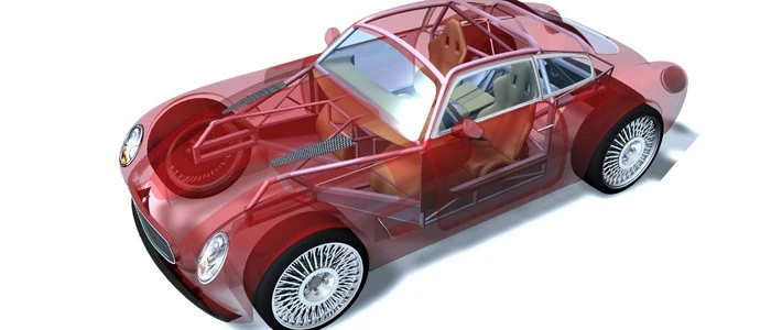 A tubular frame of 450 stainless steel molybdenum tubes completes out the underlying architecture