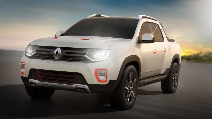 The Dacia Duster Oroch rides on 18-in wheels