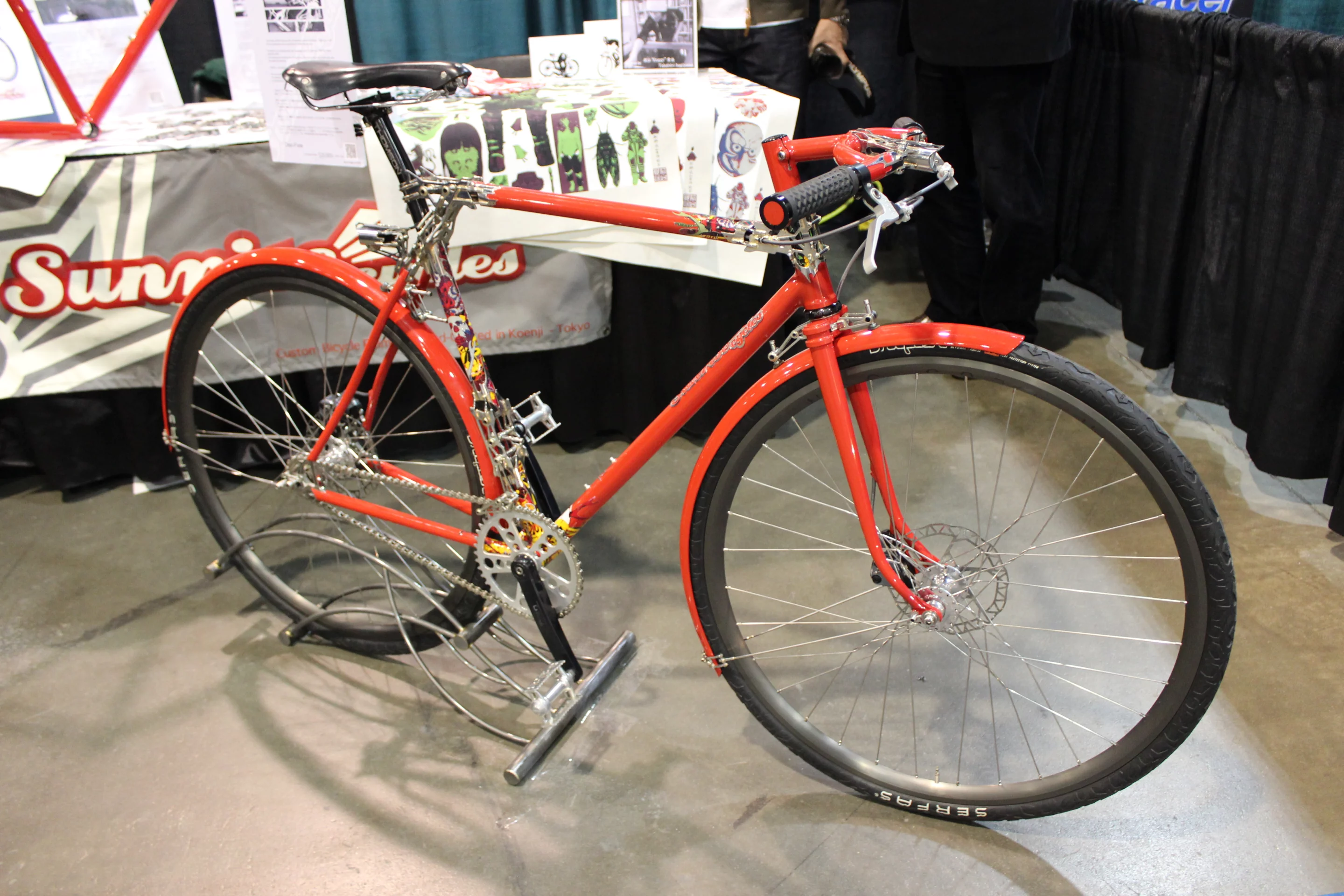 This gorgeous $20,000(!) fixie commuter from Japan's Sunrise Cycles was definitely one of the crowd favorites