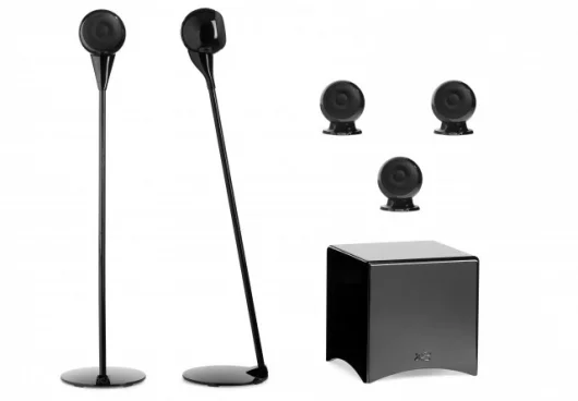 The Eole 2 satellites and Santorin subwoofer.