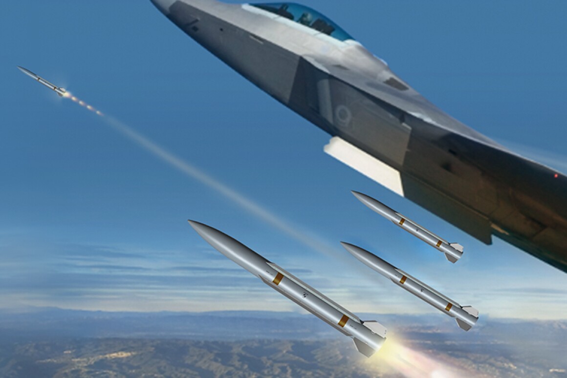 Artist's concept of the Peregrine medium-range, air-to-air missile