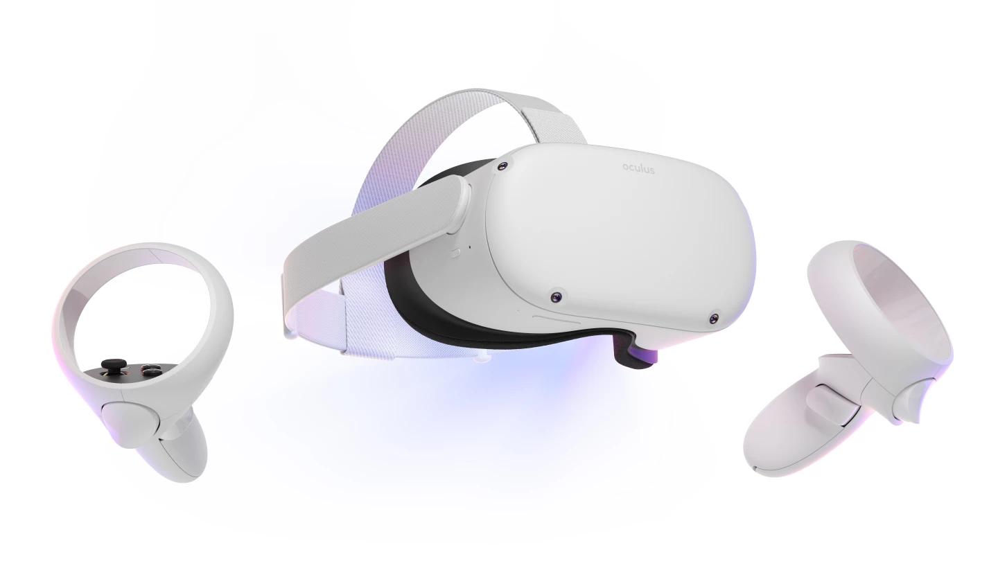 The Oculus Quest 2 headset and controllers