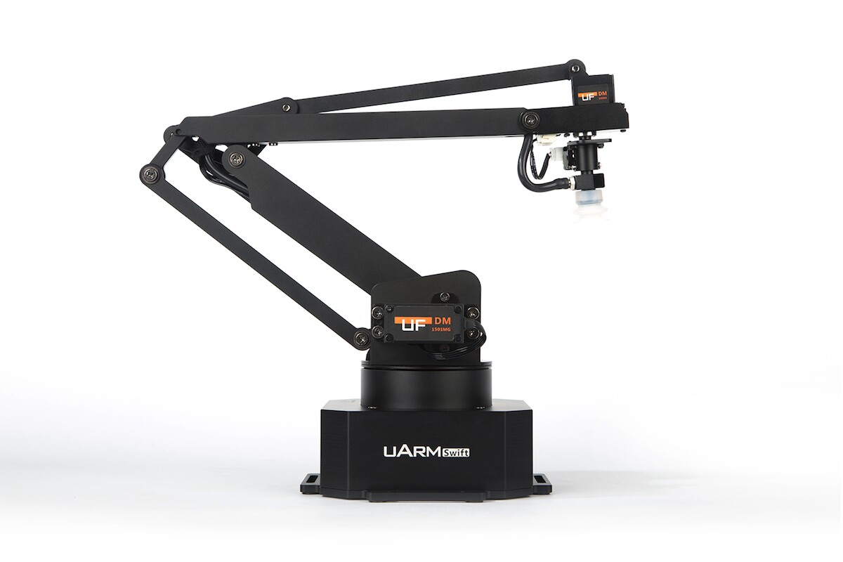 The uArm Swift and uArm Swift Pro are versatile robotic arms designed for the home