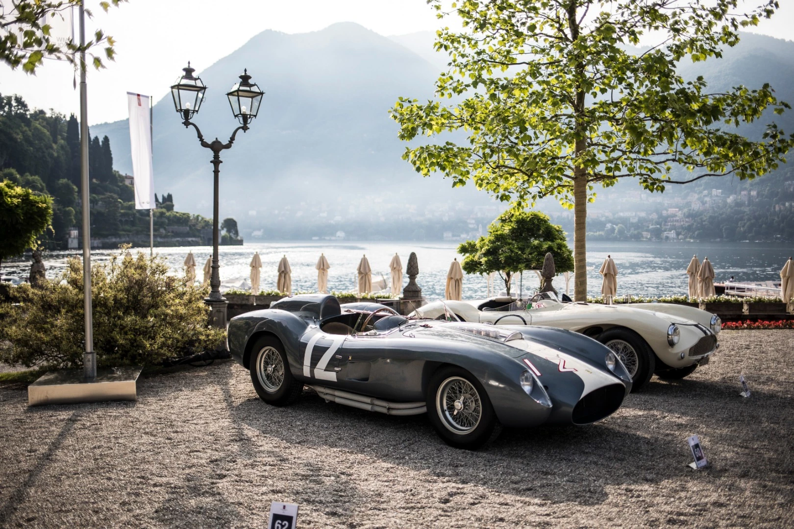 1958 Ferrari 335 S Spyder by Scaglietti | Winner: 2018 Concorso d'Eleganza Villa d'Este | Owner: Andreas Mohringer, Austria | Specifications: 4023 cc, DOHC V12 engine • 5-speed manual transaxle • 390 horsepower at 7400 rpm • Independent suspension front, De Dion real axle • Four-wheel hydraulic drum brakes