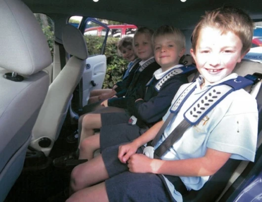 The Multimac four-seater child seat transforms the back seat of your car into a mini-bus