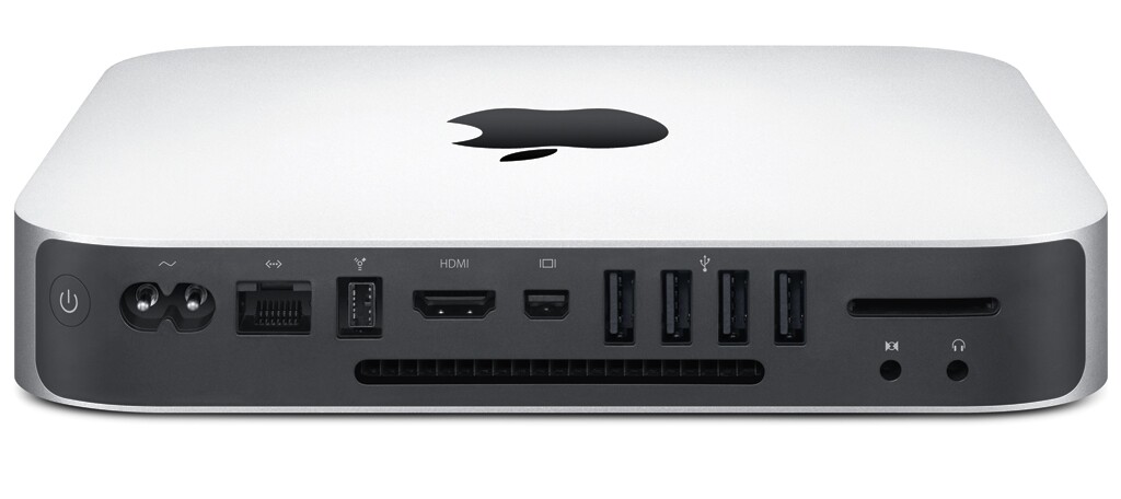 Rear ports of the updated Mac mini