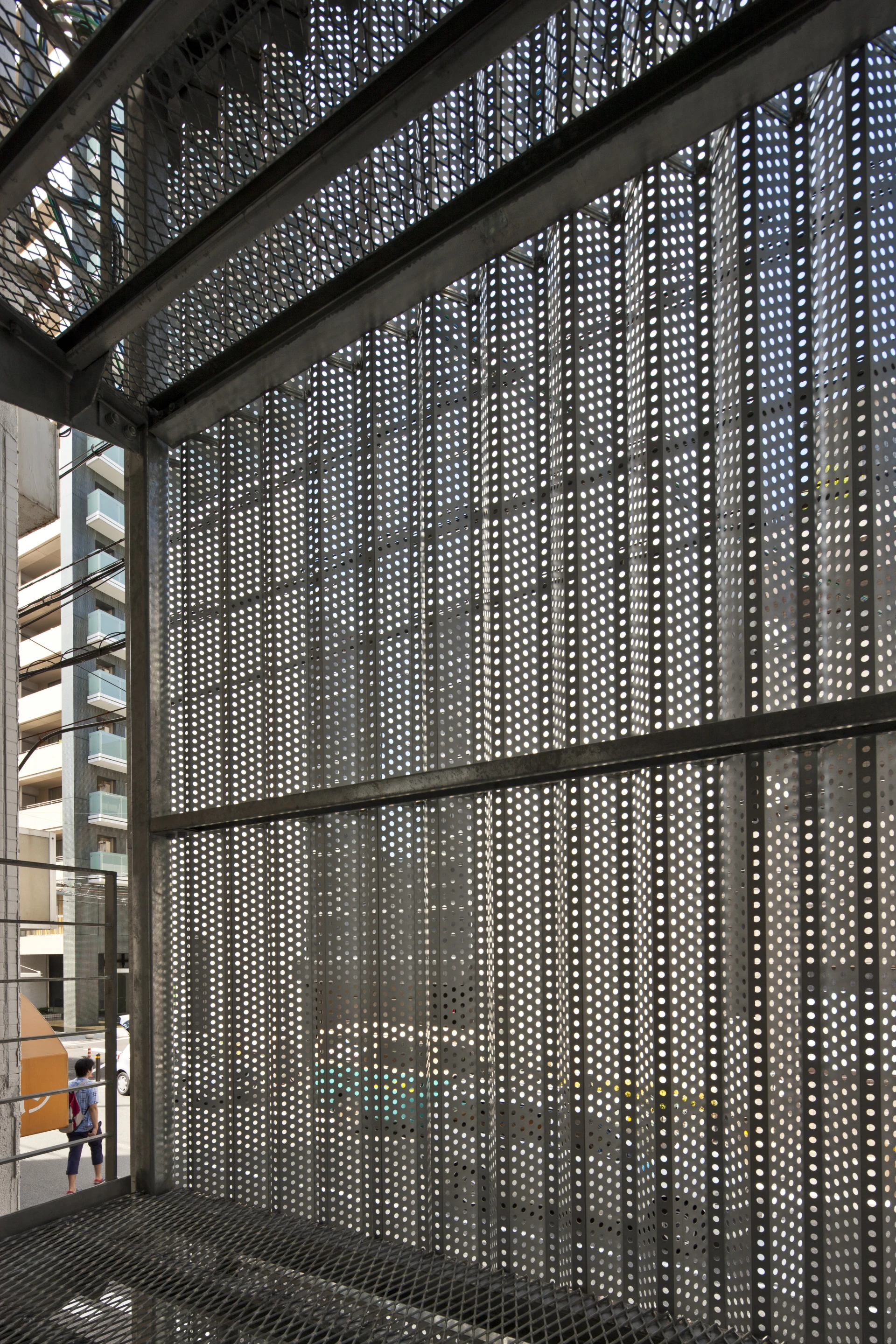 The outer steel shell is perforated to let in light and air (Photo: Stirling Elmendorf)
