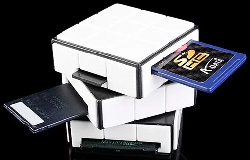The USB card reader with a twist