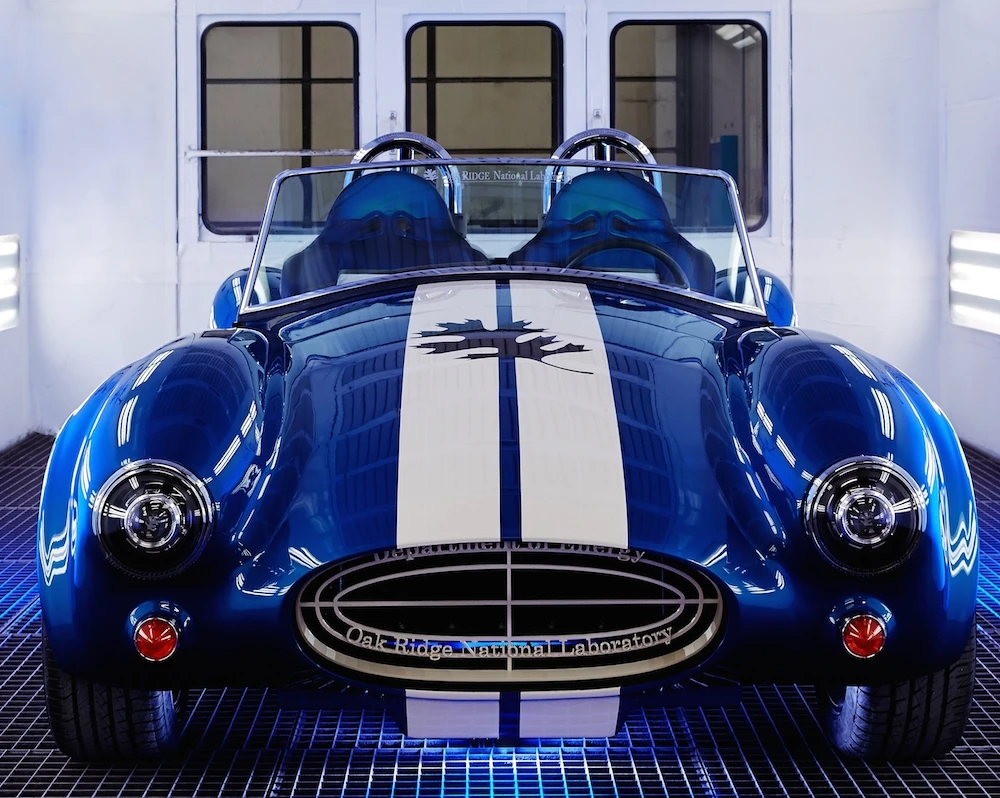 The ORNL Shelby Cobra can be fitted with different engines