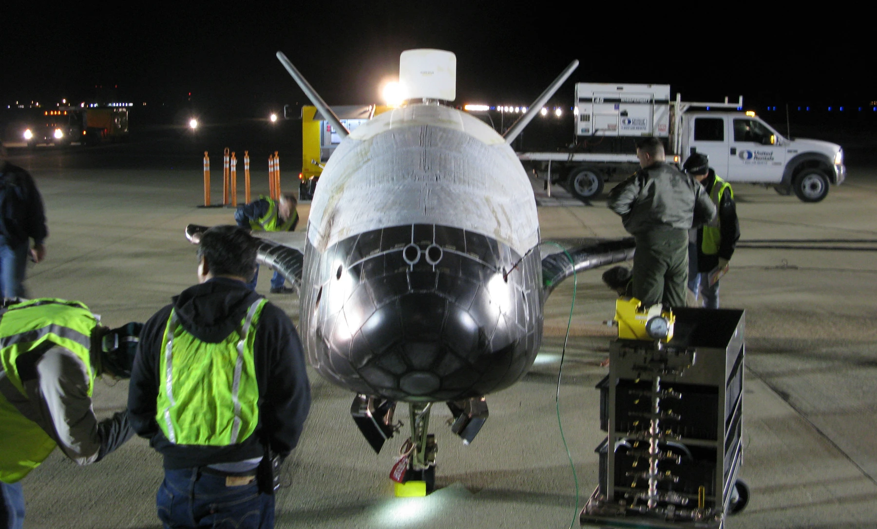 The X-37B after landing on Dec. 3 (Boeing photo)