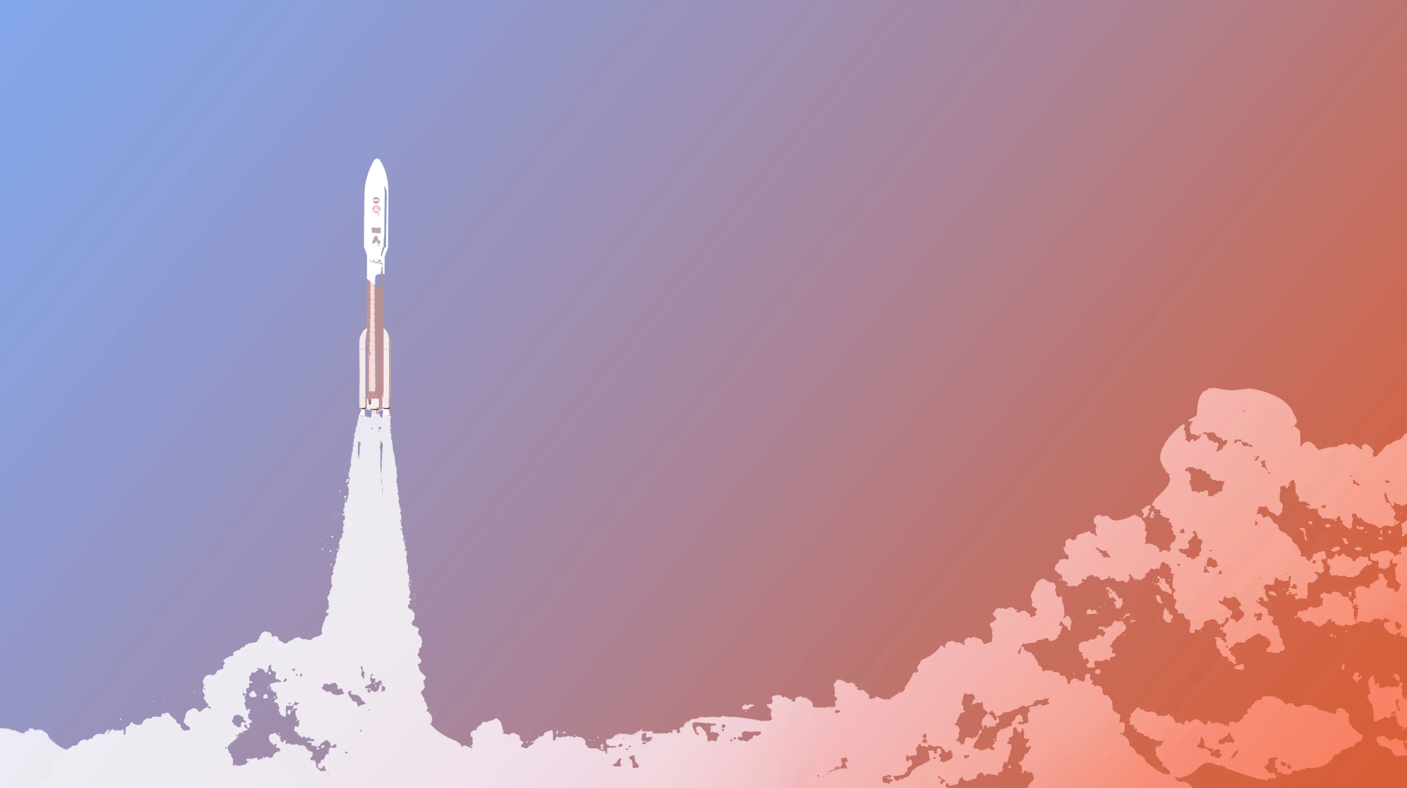 Artist's rendering of the Mars 2020 launch