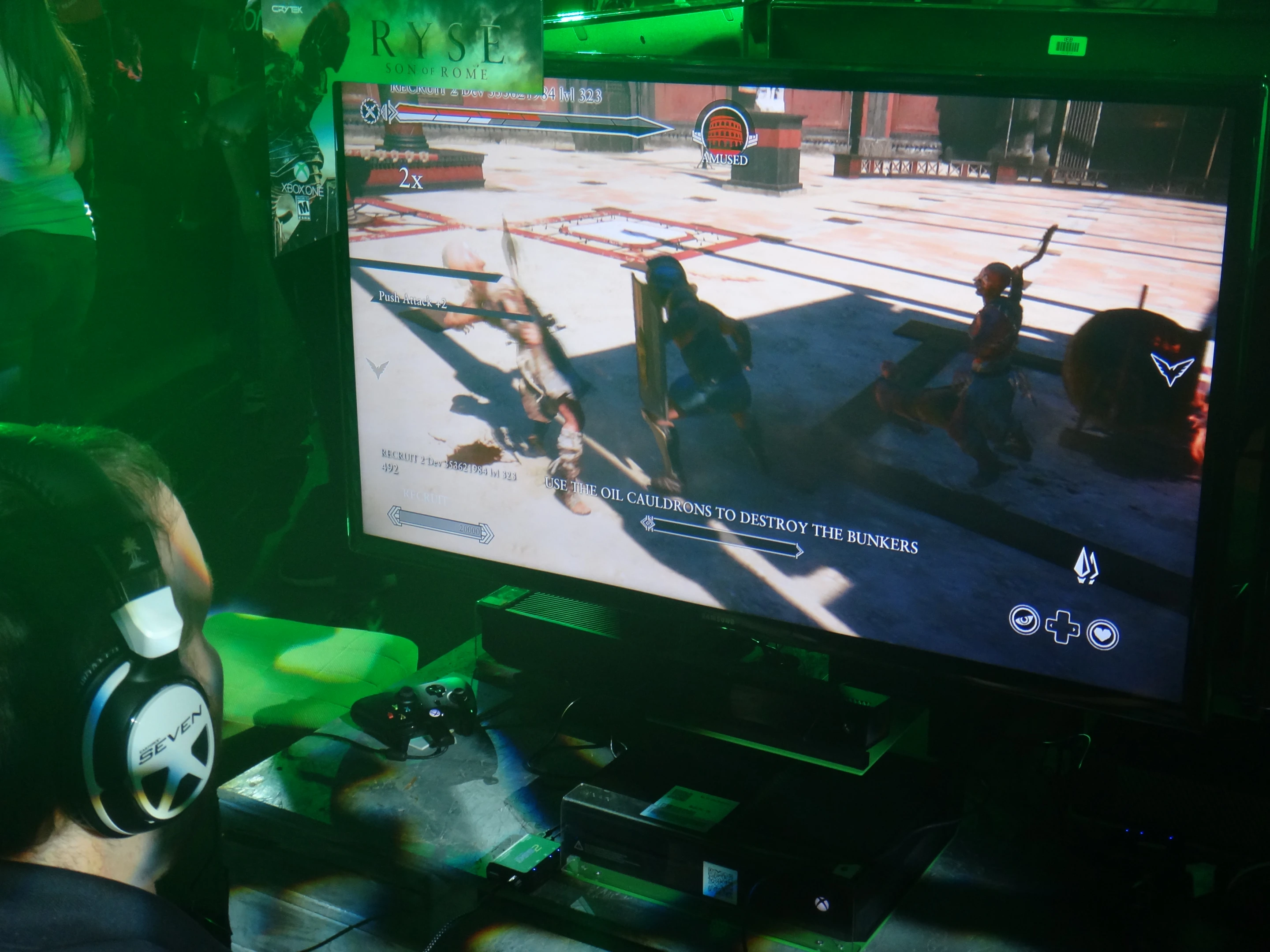 The demo restricted me only to the game's Gladiator Mode, which tasks players with defeating increasingly difficult waves of barbarians inside the Roman Colosseum