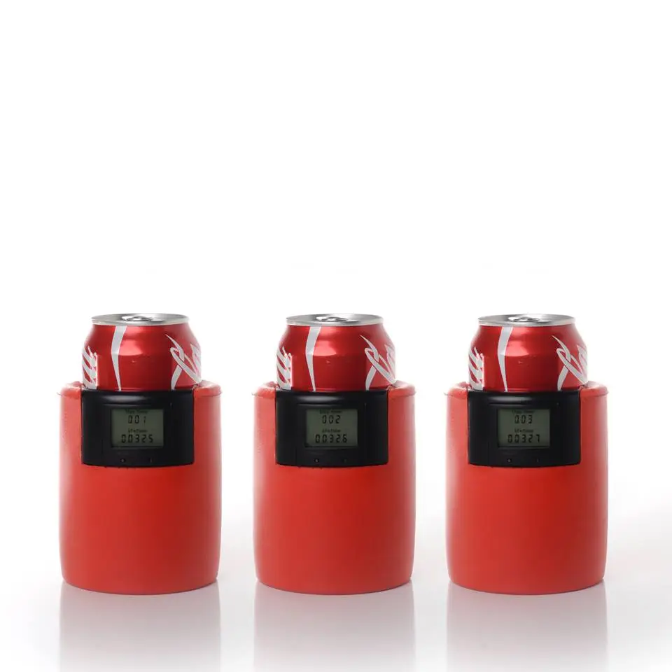 The team behind the Bevometer also tout the koozie's value as a health tool in monitoring your daily soda or water intake