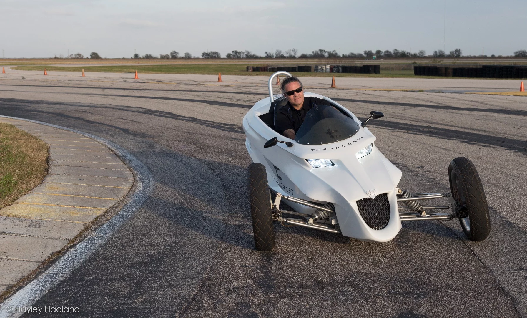 Terracraft SuperTrike: should give riders and passengers much less of a carsick experience than an upright trike or car