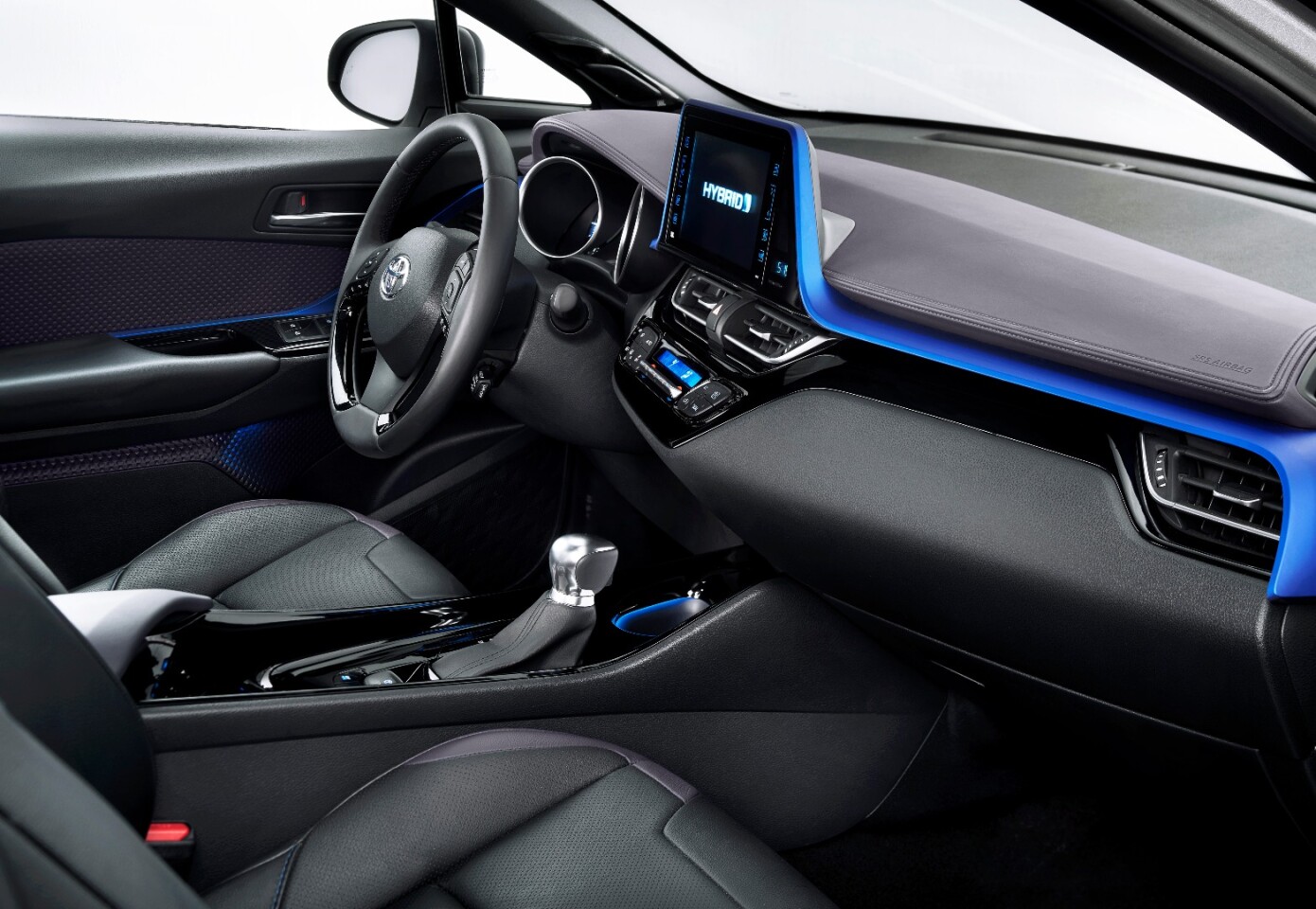 The large central screen is new for Toyota