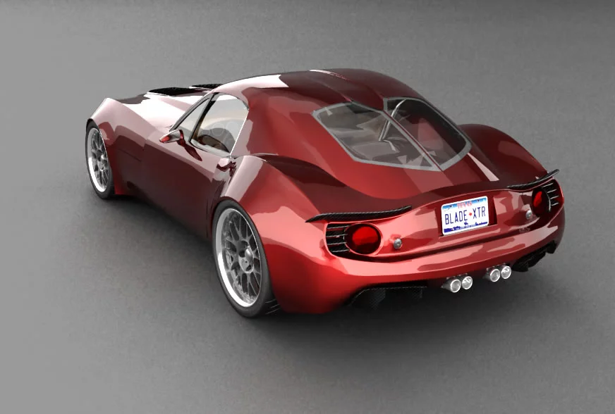 The Bailey Blade XTR coupe rear angle view (Photo: BXR Motors)
