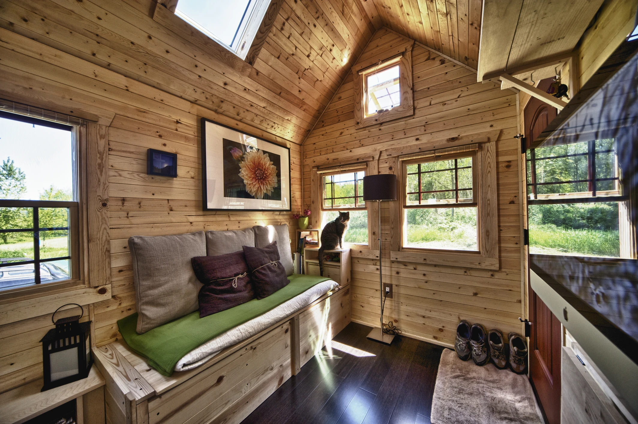 Tiny Tack House features eleven windows and an abundance of natural light (Photo: Christopher Tack)