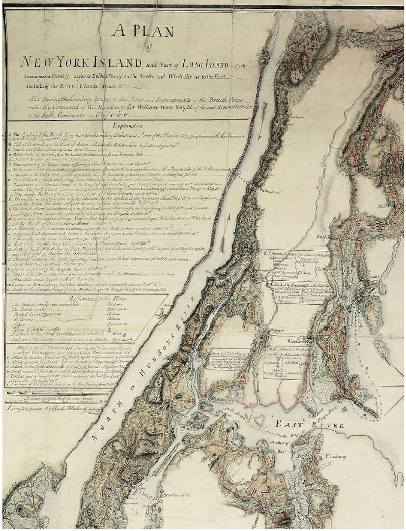 An American Revolutionary War Map of New York Island showing the landing routes, battles lines and encampments of the British Forces sold for $782,500 at a Christies auction in 2012.