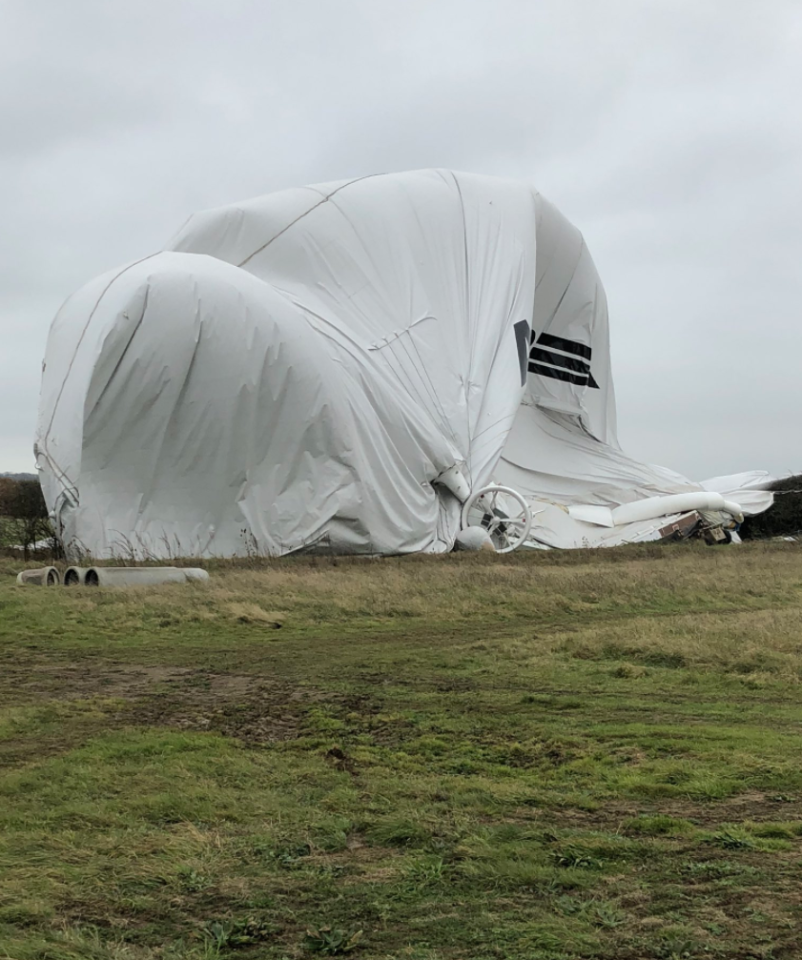 Hybrid Air Vehicles says the craft is designed to deflate automatically in just such an emergency, to prevent it damaging itself or its surroundings